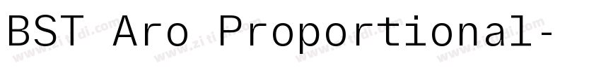 BST Aro Proportional字体转换